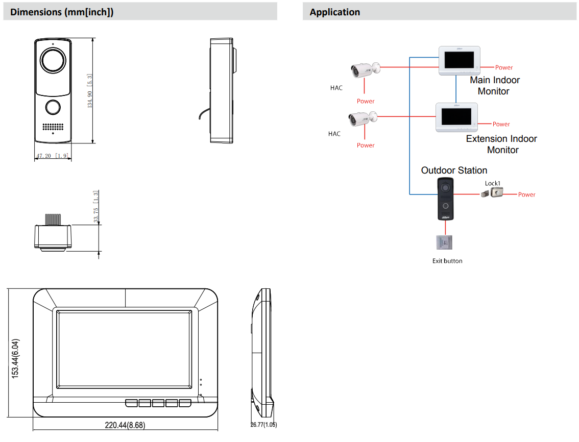 4-Wire Basic Video Intercom KIT